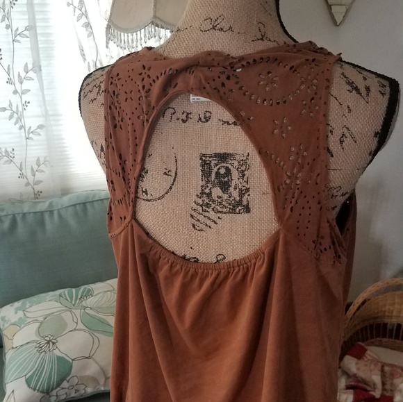 American Rag Faux Suede Eyelet Tank - Picture 3 of 3